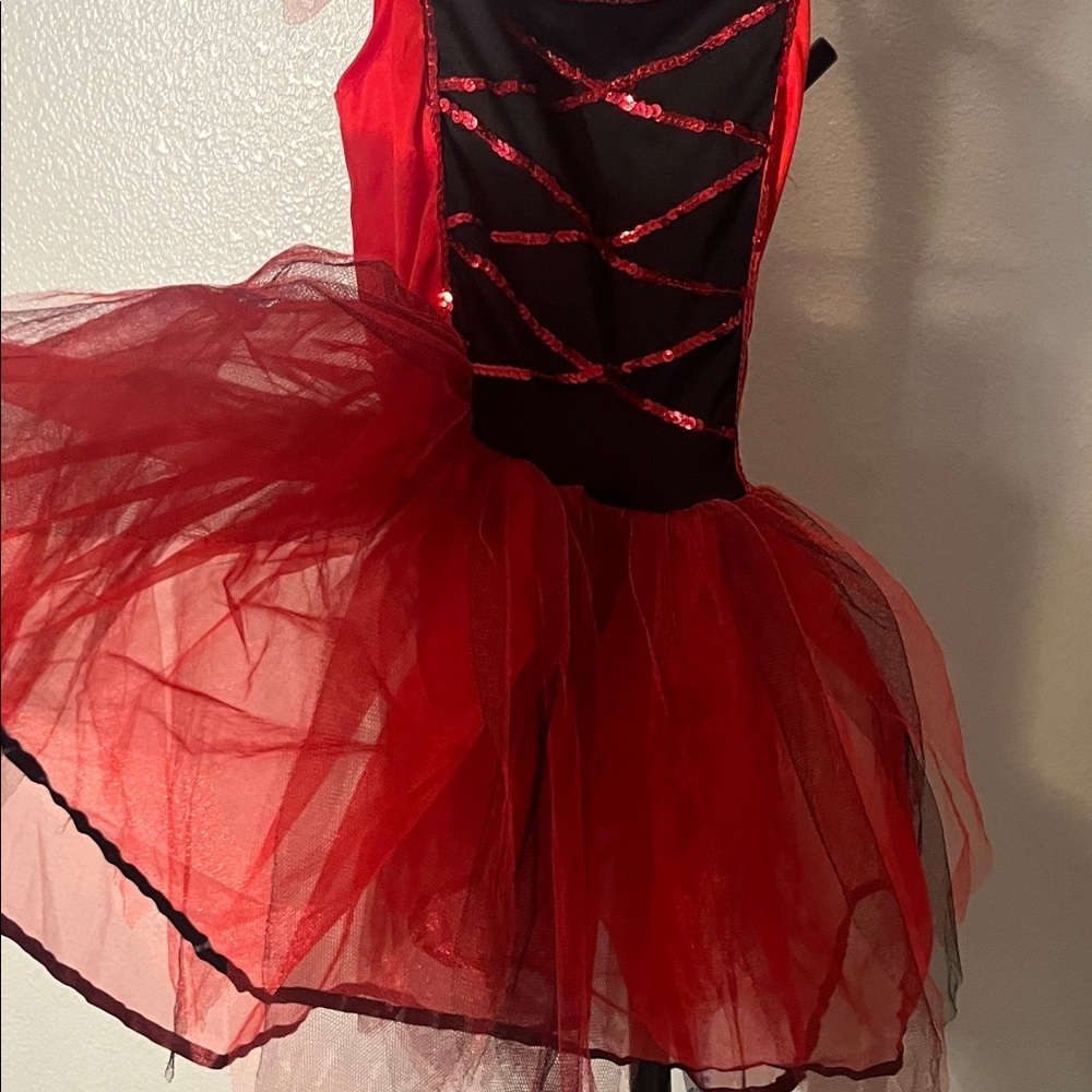 Girls XL Delvina Devil Costume with Tutu - Picture 3 of 4